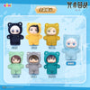 A collection of plush blind box pendants featuring characters from Jujutsu Kaisen in various colors and styles.