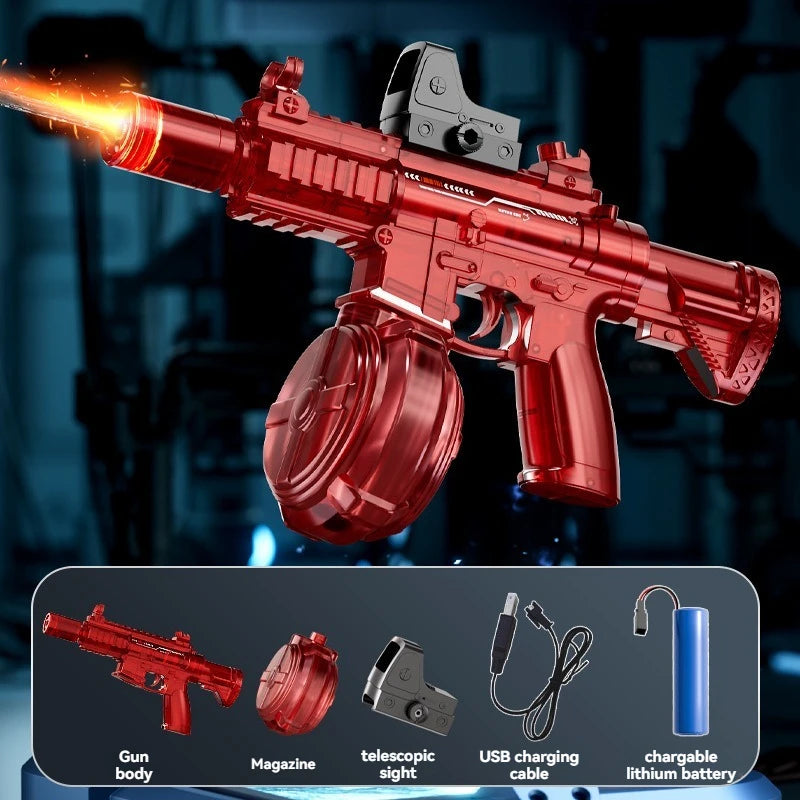 Electric Water Blaster with LED Lights for Outdoor Fun
