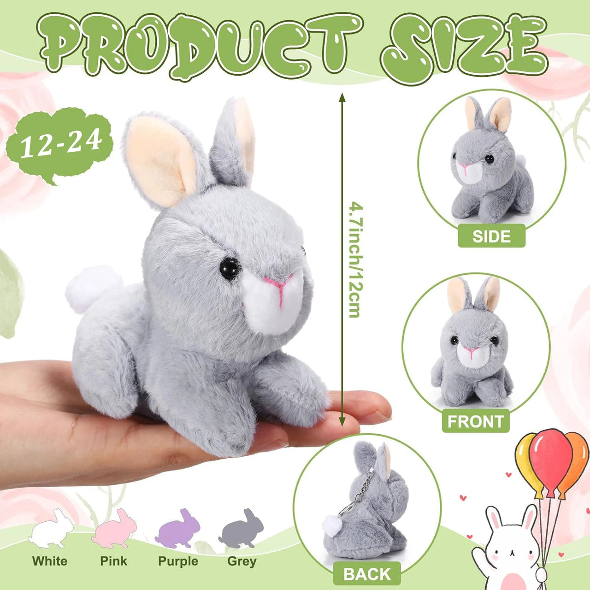 Adorable Mini Plush Bunny Set – Soft Stuffed Rabbits for Easter, Gifts & Decor