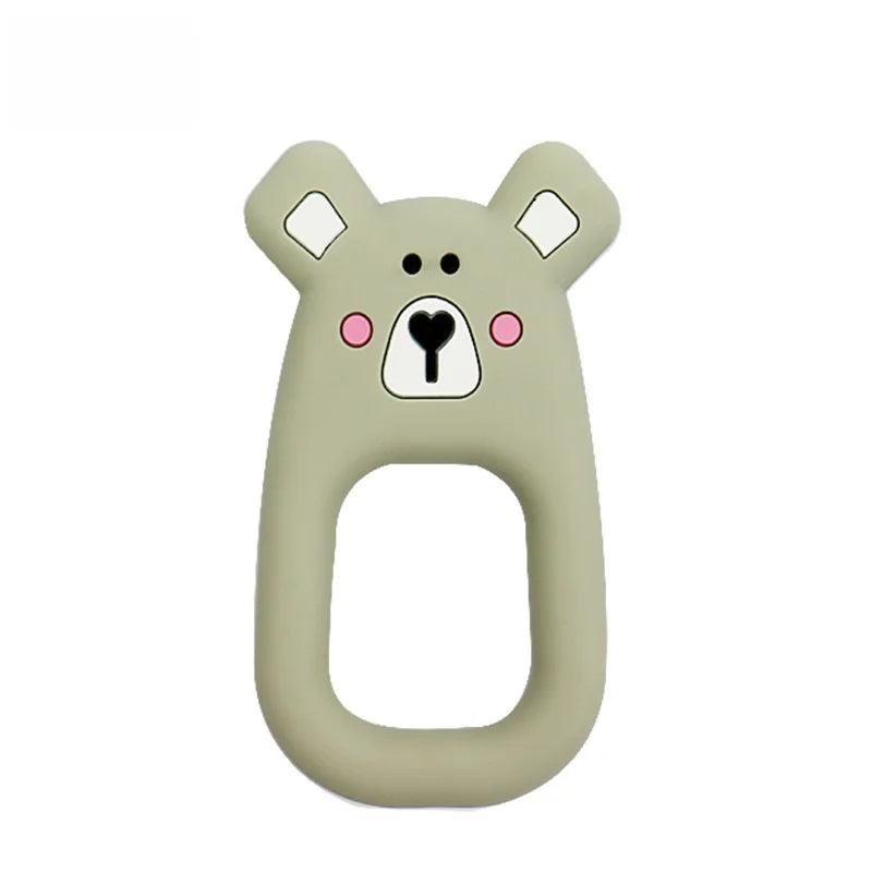 Cartoon Animal Silicone Baby Teether with Pacifier Clip
