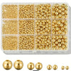Gold & Silver Round Bead Assortment for DIY Jewelry Making