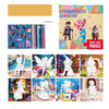A colorful sticker puzzle kit featuring dinosaur and animal designs, including a fairy tale puzzle.