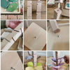 Wooden sensory music trees with marble run featuring colorful, layered shapes for play
