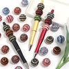 Sparkling Two-Tone Striped Resin Beads (20mm, Set of 5)