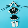 A black and white lunar-themed posable doll blind box featuring a dress, skirt, and gloves.