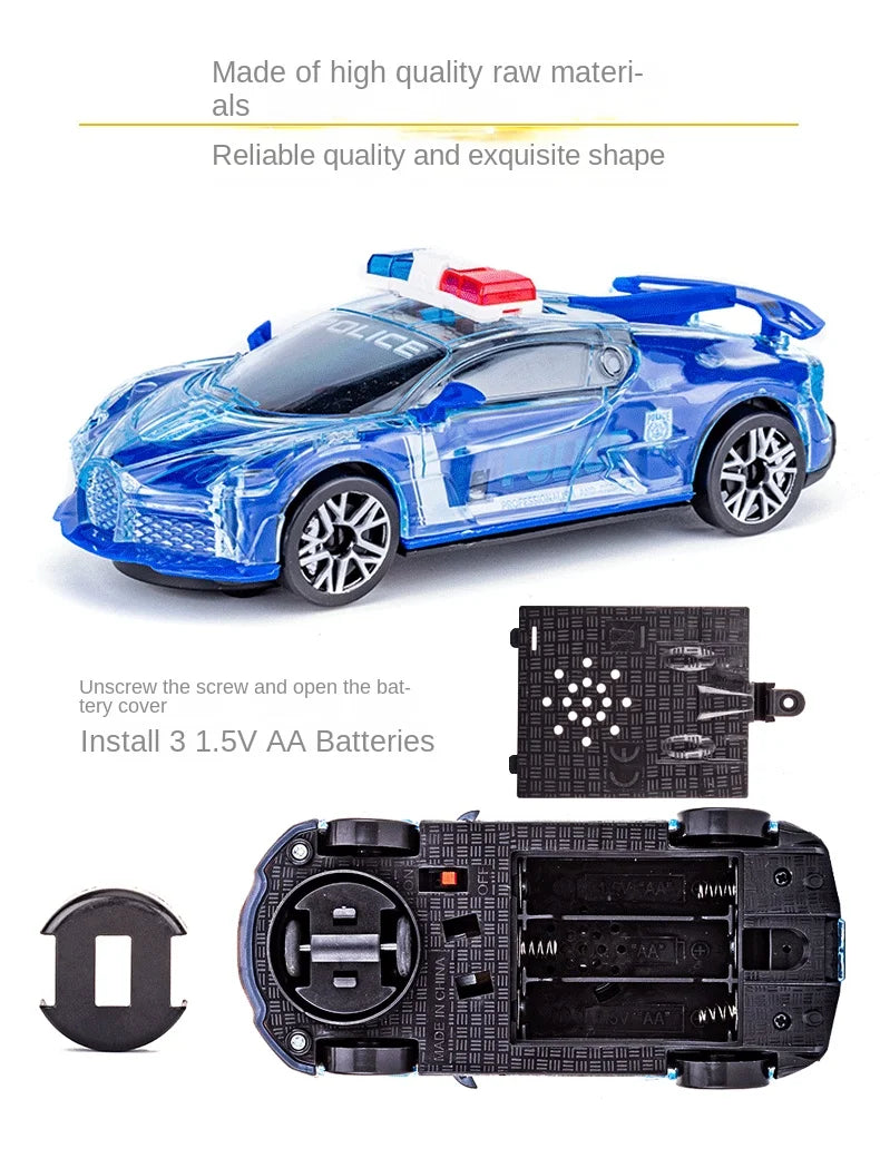 Police Car Toy with Lights, Sounds & Inertial Motion