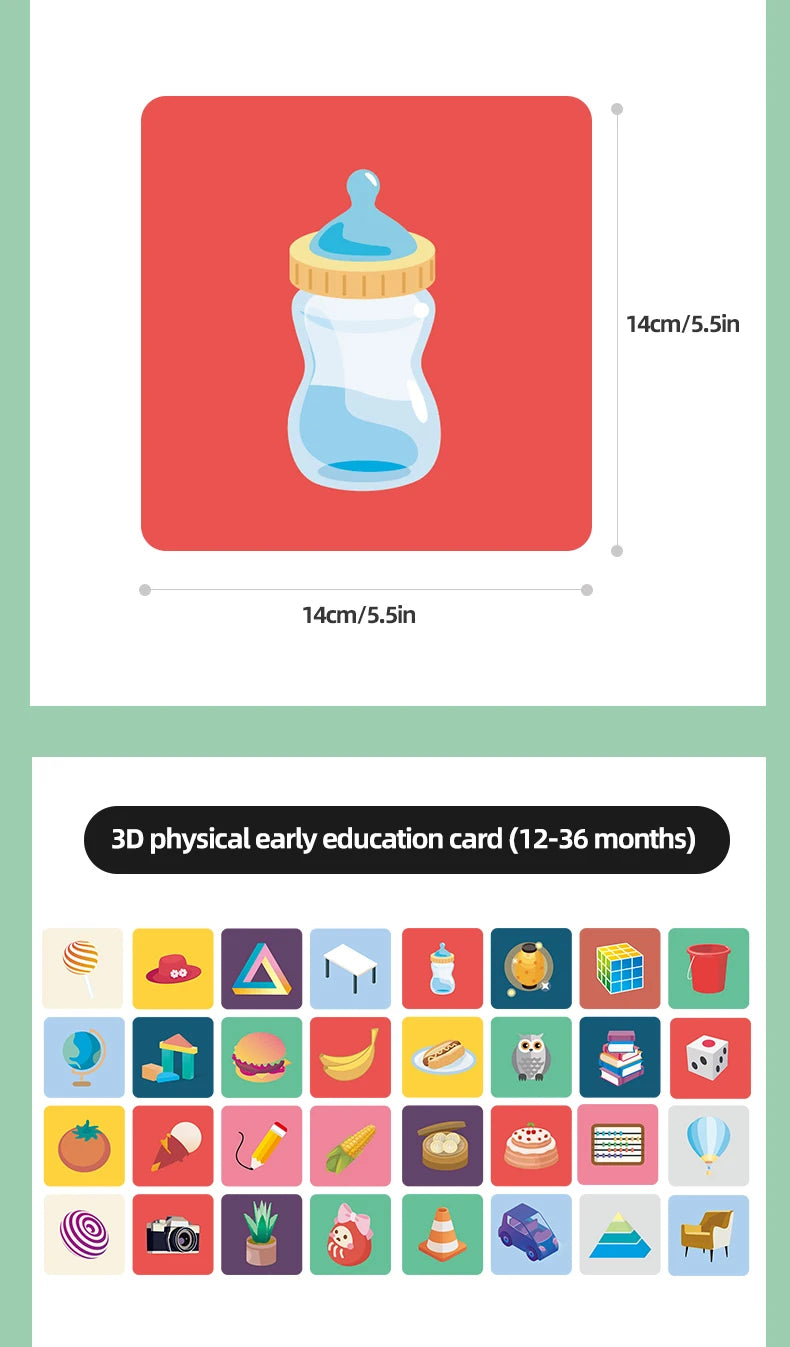 High-Contrast Baby Flash Cards for Visual Development