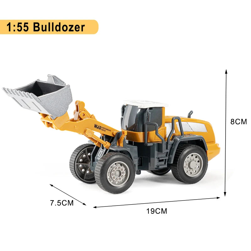 Diecast Engineering Vehicle Set for Kids - 4-Piece Construction Toy Collection