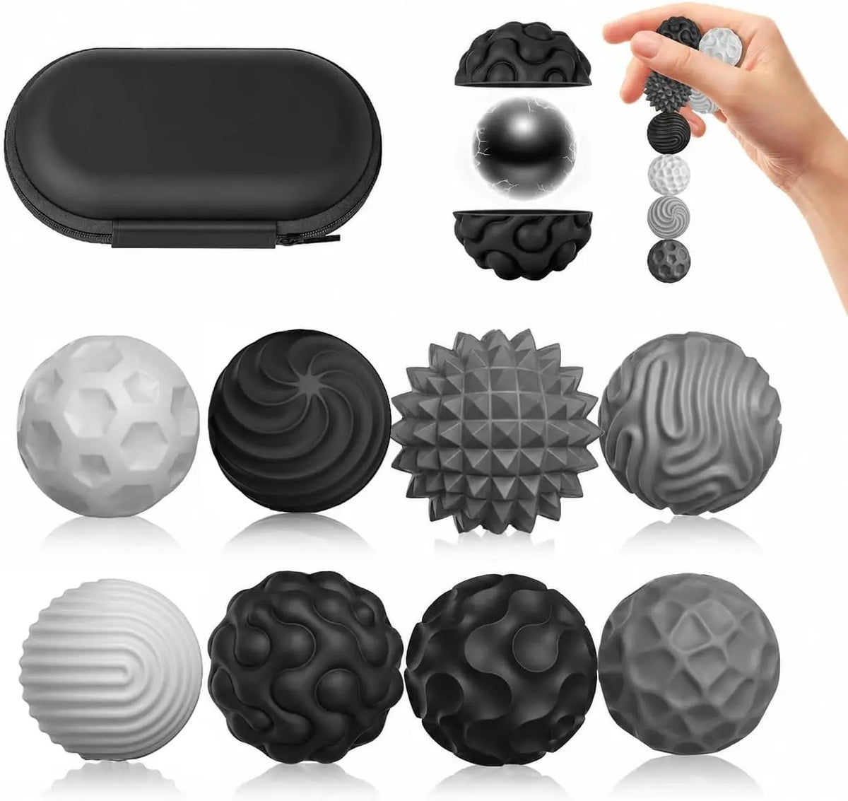 Silicone Magnetic Fidget Balls with Storage Box
