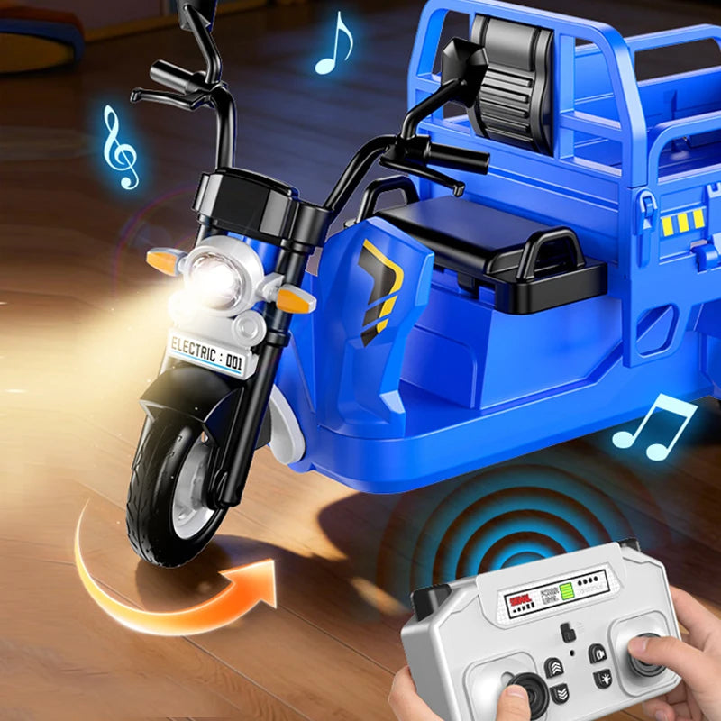 Mini Remote Control Tricycle with Liftable Bed