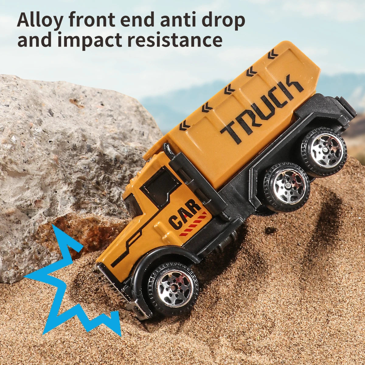 Diecast Construction Vehicle Set - Tractor, Excavator & Truck