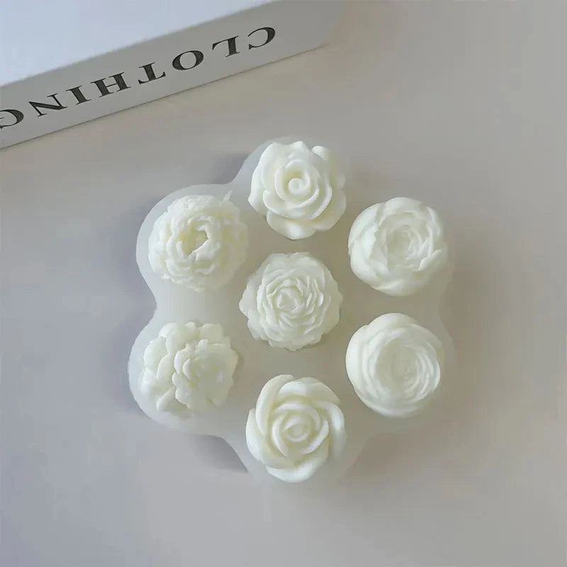 7-in-1 Flower Silicone Mold for Candles, Soap & Resin Crafts