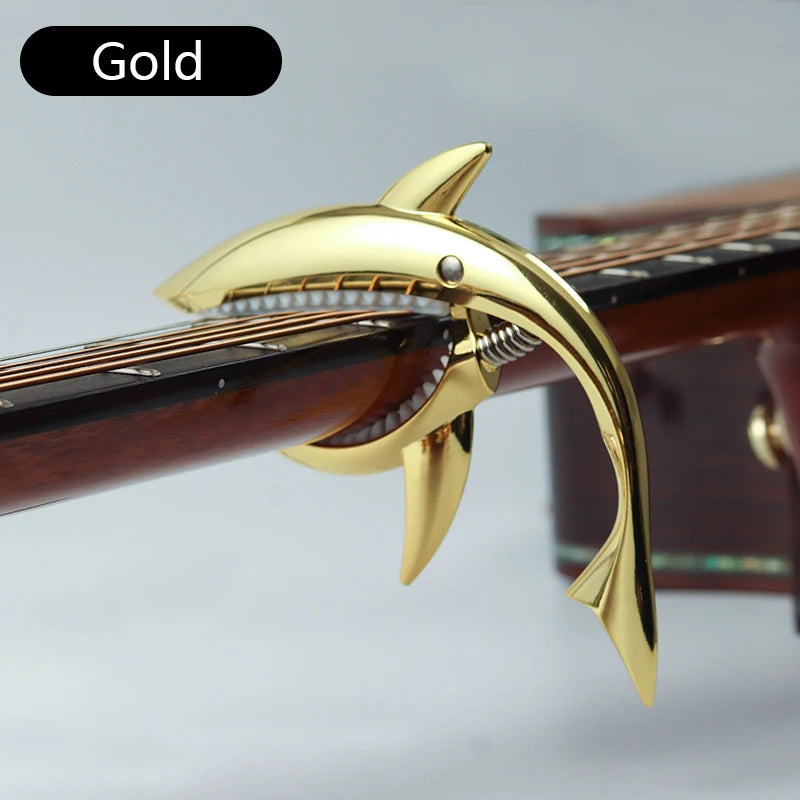 Zinc Alloy Shark Guitar Capo for Acoustic and Electric Guitars