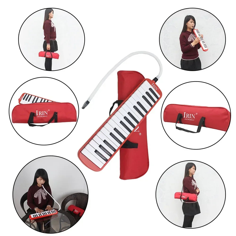 32-Key Portable Melodica with Windpipe and Backstrap