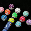 Striped Rhinestone Acrylic Beads for DIY Jewelry Making