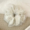 Polka Dot Mesh Scrunchie Hair Ties