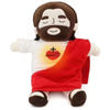 A plush doll set depicting Jesus and the Virgin Mary with dark hair, beards, and robes.