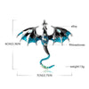 Enamel Dragon Brooch with Rhinestone Accents