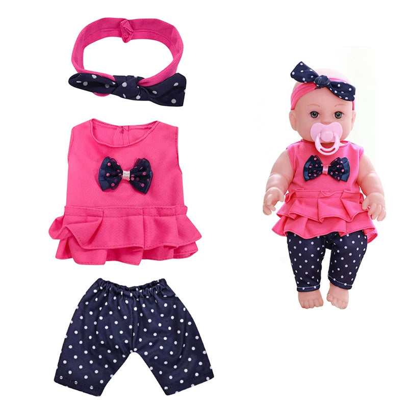 Cozy Cartoon Bear Winter Pajamas for 12-Inch Reborn Dolls