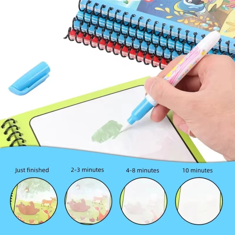 Reusable Water Drawing Book with Refillable Pen