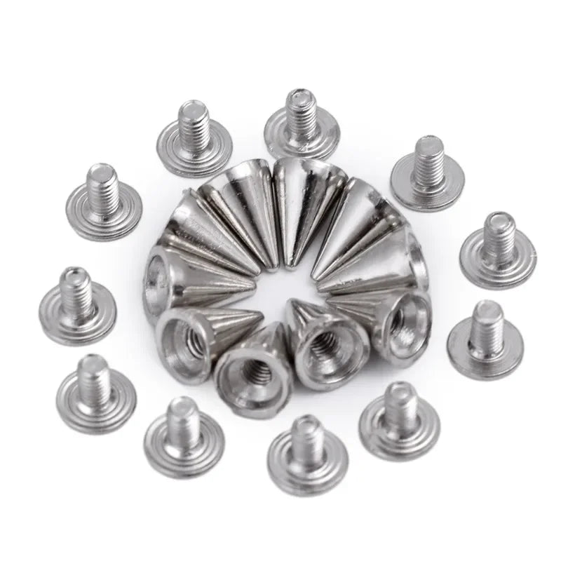 Cone Stud Rivets with Screw Backs for DIY Leather, Clothing & Accessories