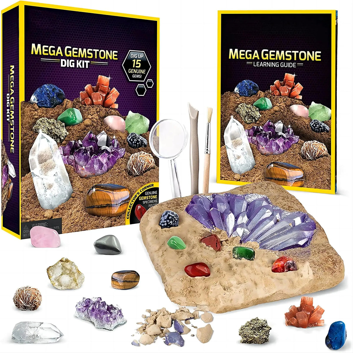 Mega Gemstone Dig Kit for Kids - STEM Excavation Toy