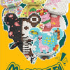 A colorful brick art set featuring various bear and animal figures in a bouquet arrangement.