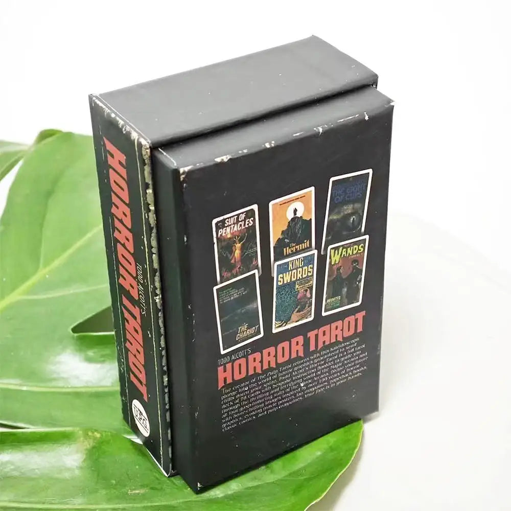 Horror Tarot Card Deck – 78 Illustrated Cards Inspired by Macabre Literature & Pop Culture