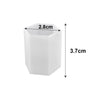 White geometric resin casting mold with dimensions 2.8cm by 3.7cm