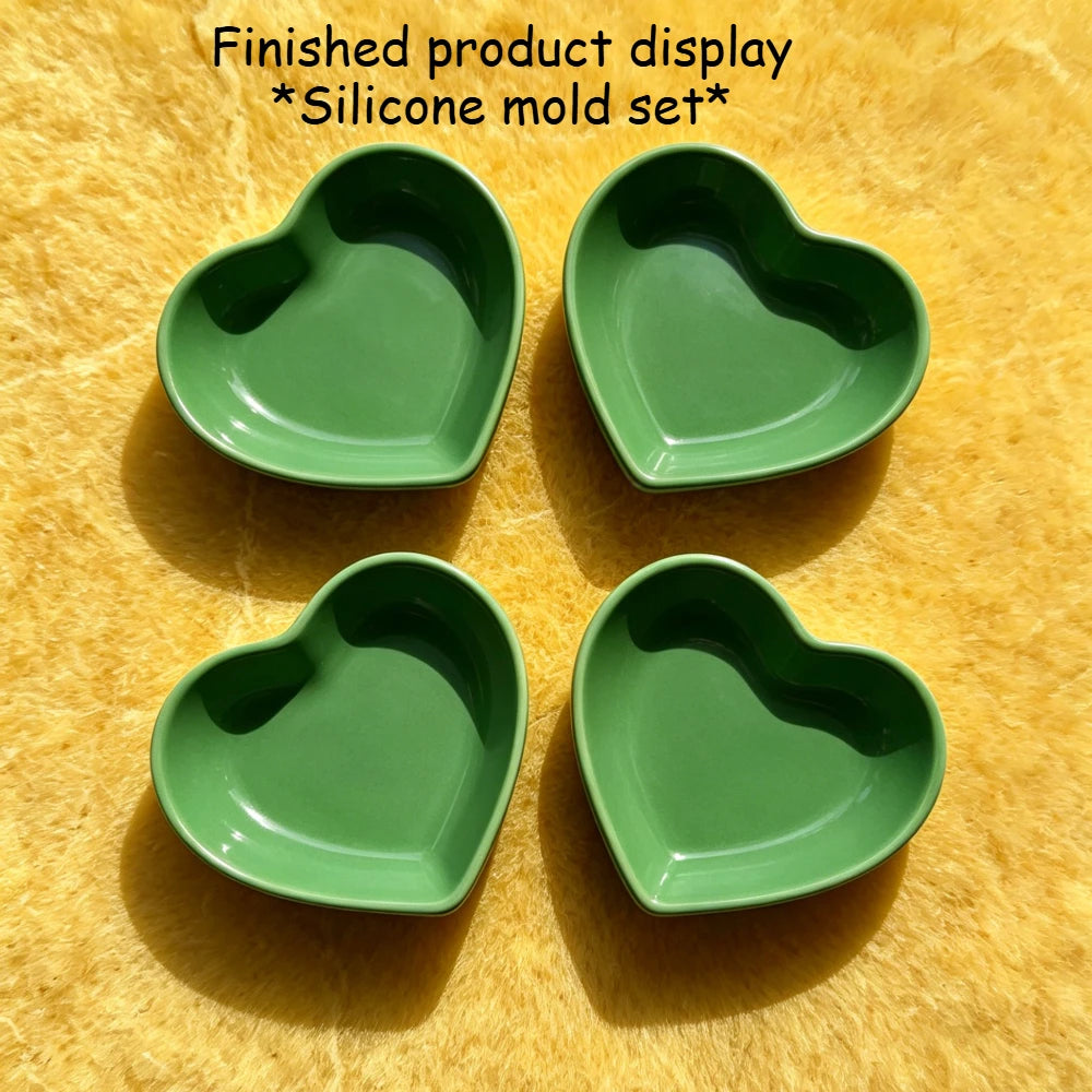 Heart-Shaped Silicone Mold for Resin, Cement, and Candle Crafts