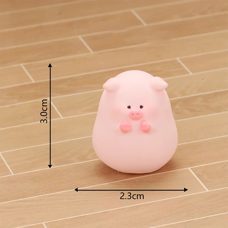 Cute Mini Piggy Resin Figurine for Desk, Shelf & Garden Decor