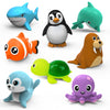 8-Piece Wind-Up Sea Animal Bath Toys Set