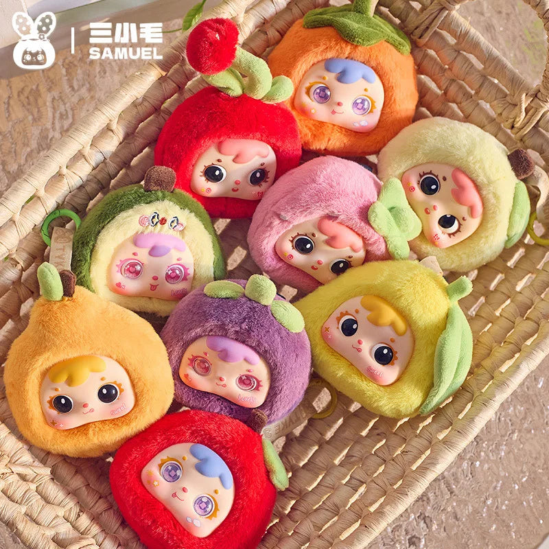 Samuel Heartbeat Plush Fruit Style Keychain Blind Box