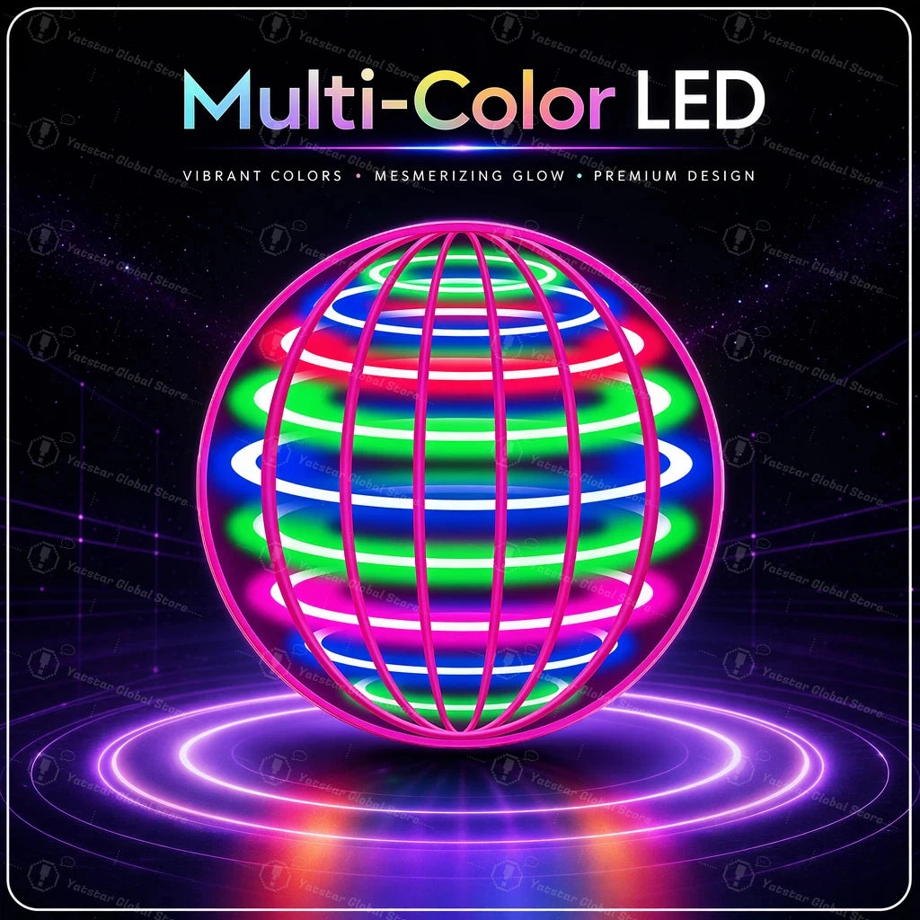 Hand-Controlled Flying Ball with Color LED Lights
