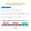 Reusable Silicone Piano Key Note Labels for 88-Key Full Size Keyboards