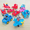 A collection of colorful city traffic vehicles including cars, trucks, and buses made from building blocks.