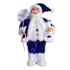 A 30cm Christmas Santa Claus figurine with a white beard, blue suit, and hat.
