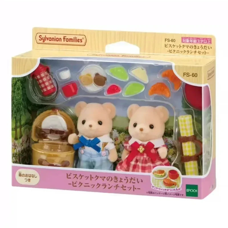 Sylvanian Families cookie bear twins family set packaged in a cardboard box