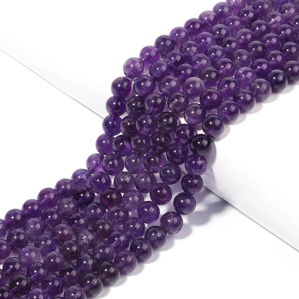 Natural Amethyst Stone Beads for Jewelry Making