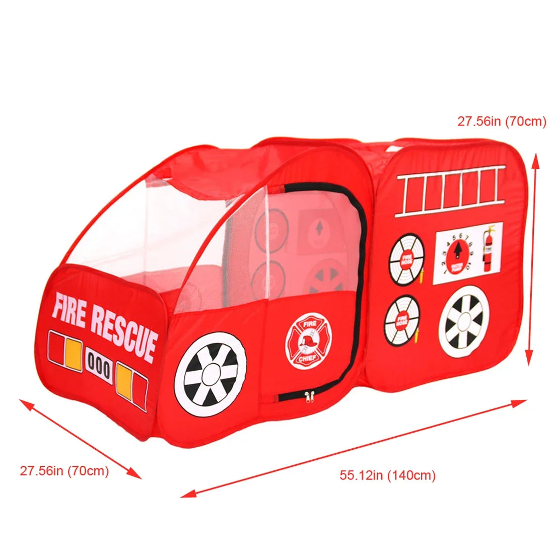 Kids' Fire Engine Pop-Up Play Tent with Carry Bag