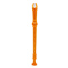 Orange transparent ABS recorder flute with an eight-hole design for beginners