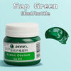 A bottle of Sap Green fabric colour paint, 50ml per bottle, with a green cap and label.