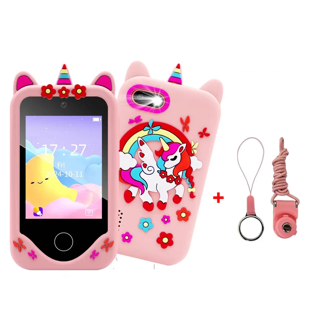 Kids' Smart Phone Toy with Dual Camera and 28 Learning Games