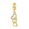 925 Sterling Silver Heart Charm Beads for Bracelets and Necklaces