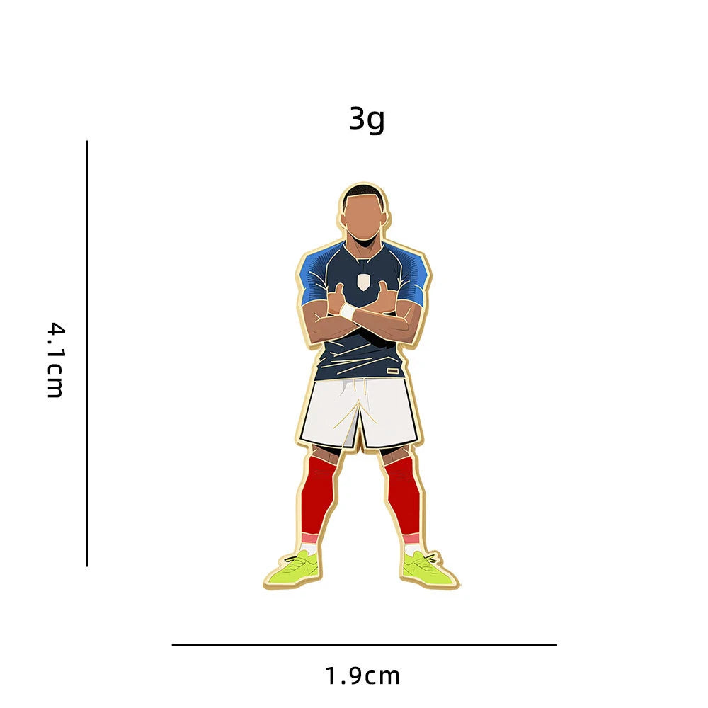 Cartoon Football Player No. 7 Enamel Pin