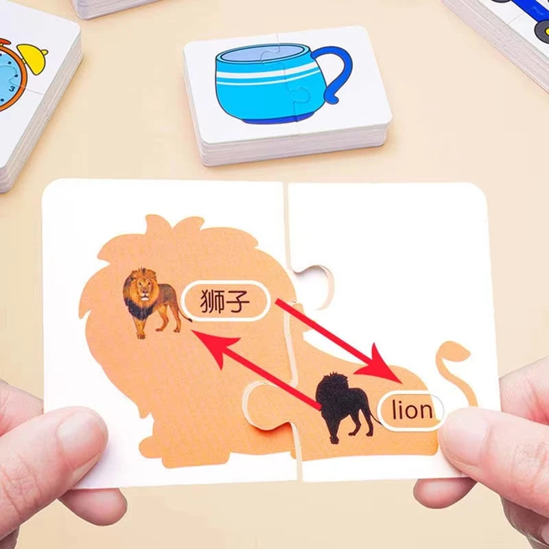 Montessori Wooden Animal Puzzle Set with Storage Box
