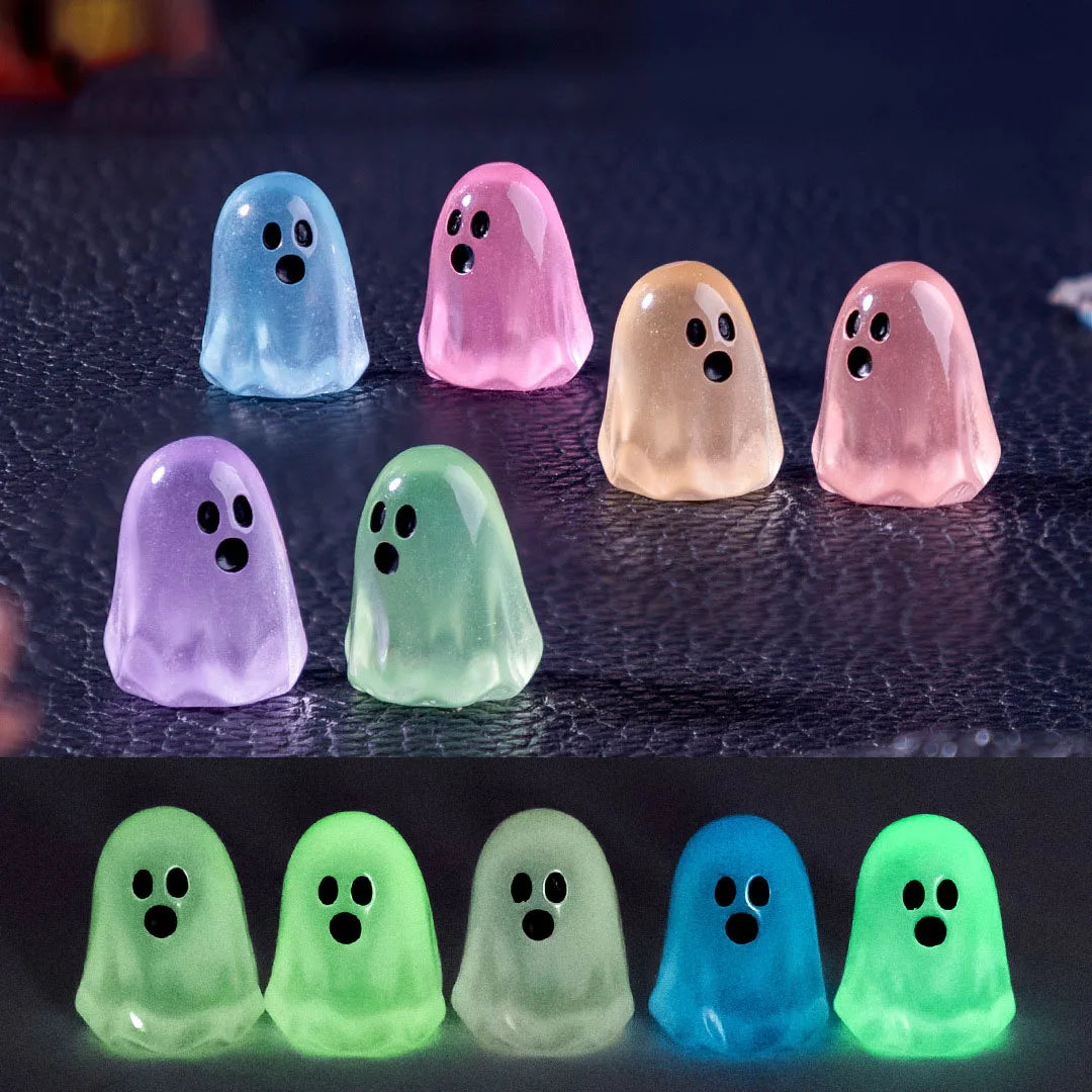 Glow-in-the-Dark Ghost Resin Charms for Jewelry Making