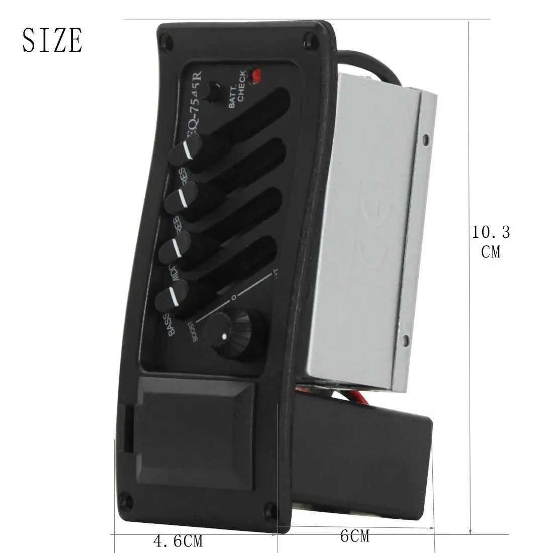 4/5-Band Acoustic Guitar EQ Preamp with Tuner