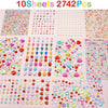 Self-Adhesive Gem Stickers for Crafts – 2,742 Pieces