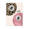 Leopard Print Playing Card Canvas Wall Art